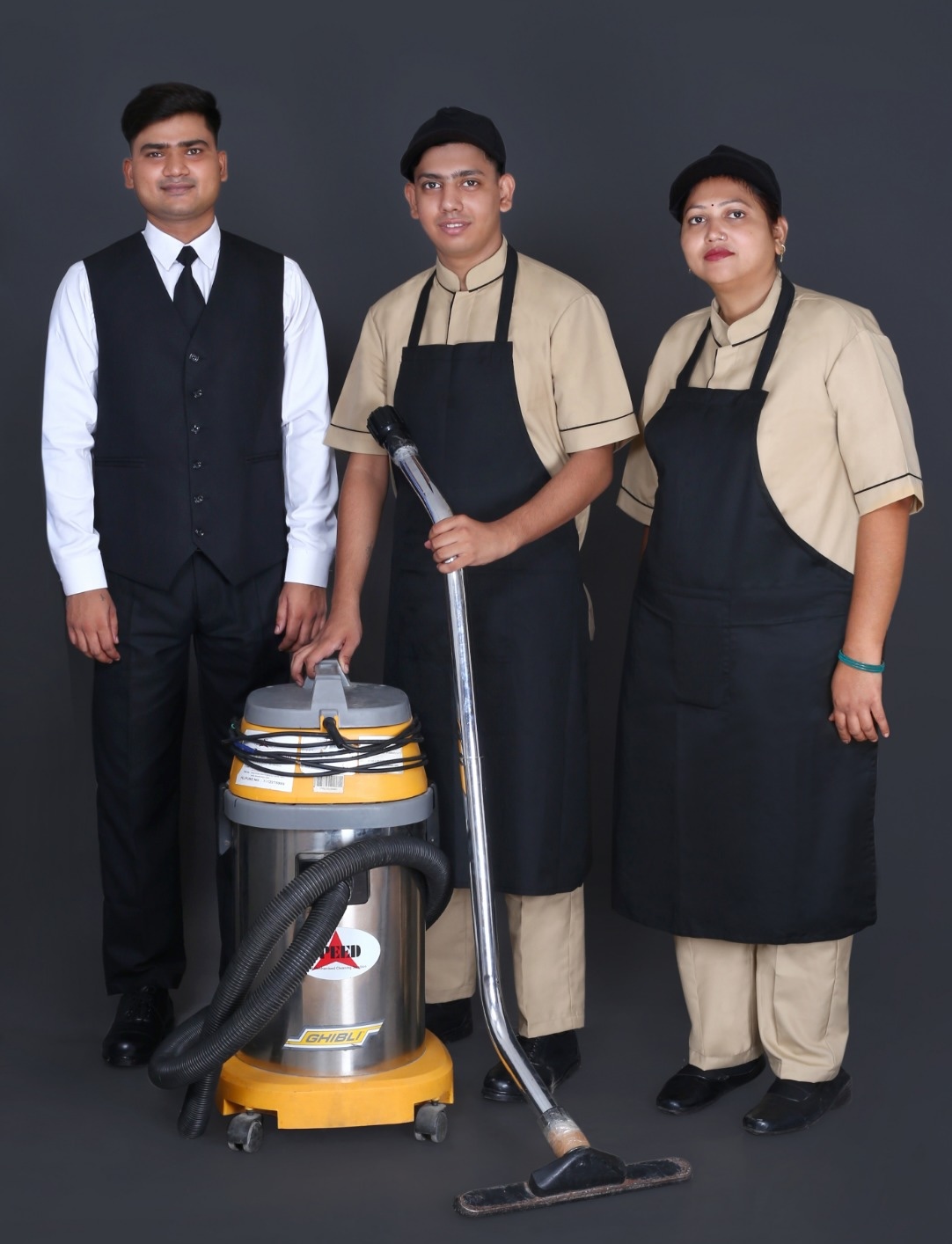 Facility management personnel at work